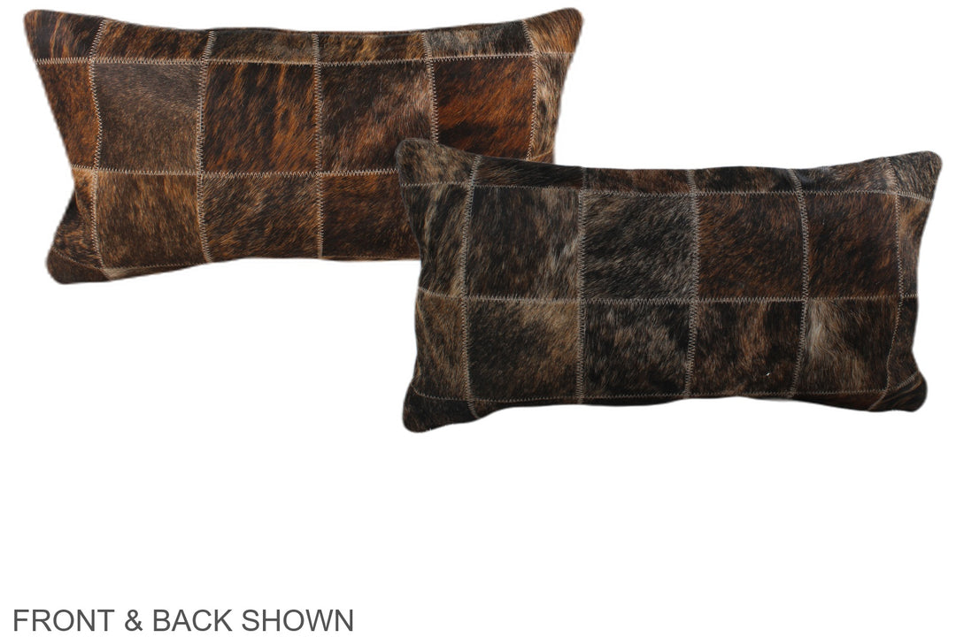 Patchwork 12"x22" Brazilian Cowhide Pillow #A38158 by Hudson Hides