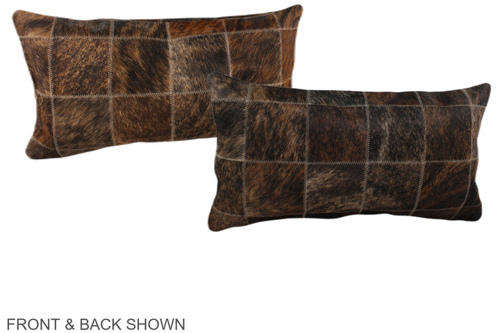 Patchwork 12"x22" Brazilian Cowhide Pillow #A38167 by Hudson Hides