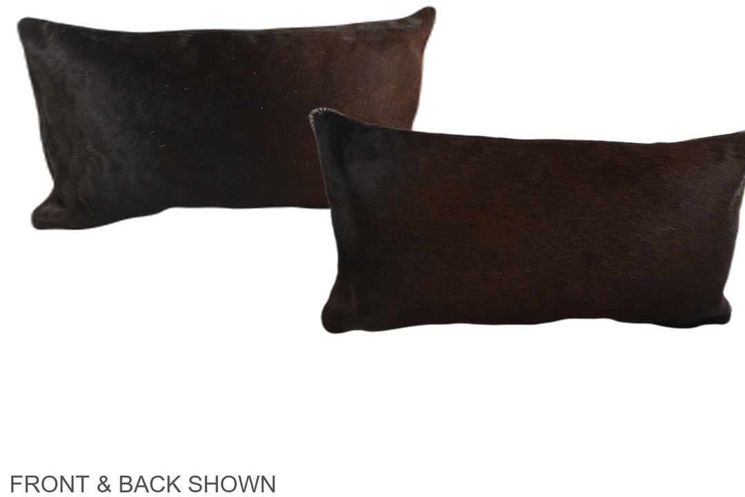 Chocolate 12"x22" Brazilian Cowhide Pillow #A38168 by Hudson Hides