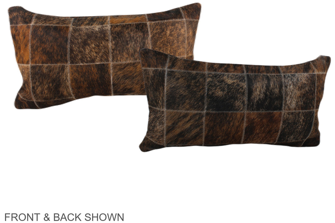 Patchwork 12"x22" Brazilian Cowhide Pillow #A38172 by Hudson Hides