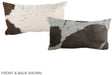 Grey with White 12"x22" Brazilian Cowhide Pillow #A38175 by Hudson Hides