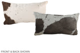 Grey with White 12"x22" Brazilian Cowhide Pillow #A38175 by Hudson Hides