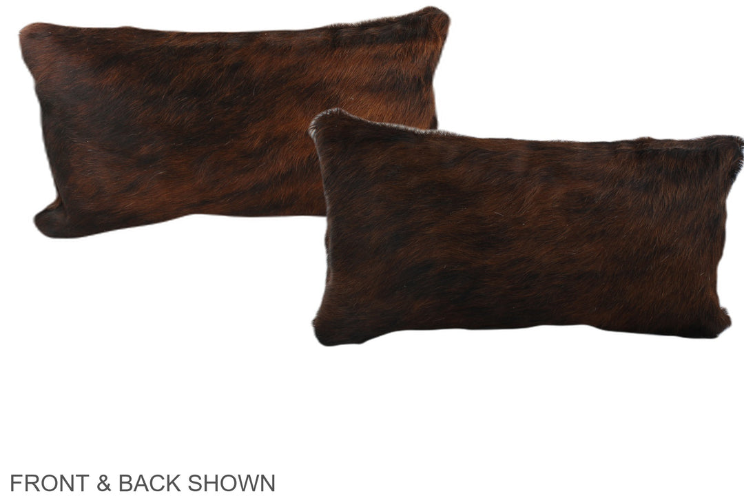 Dark Brindle 12"x22" Brazilian Cowhide Pillow #A38179 by Hudson Hides