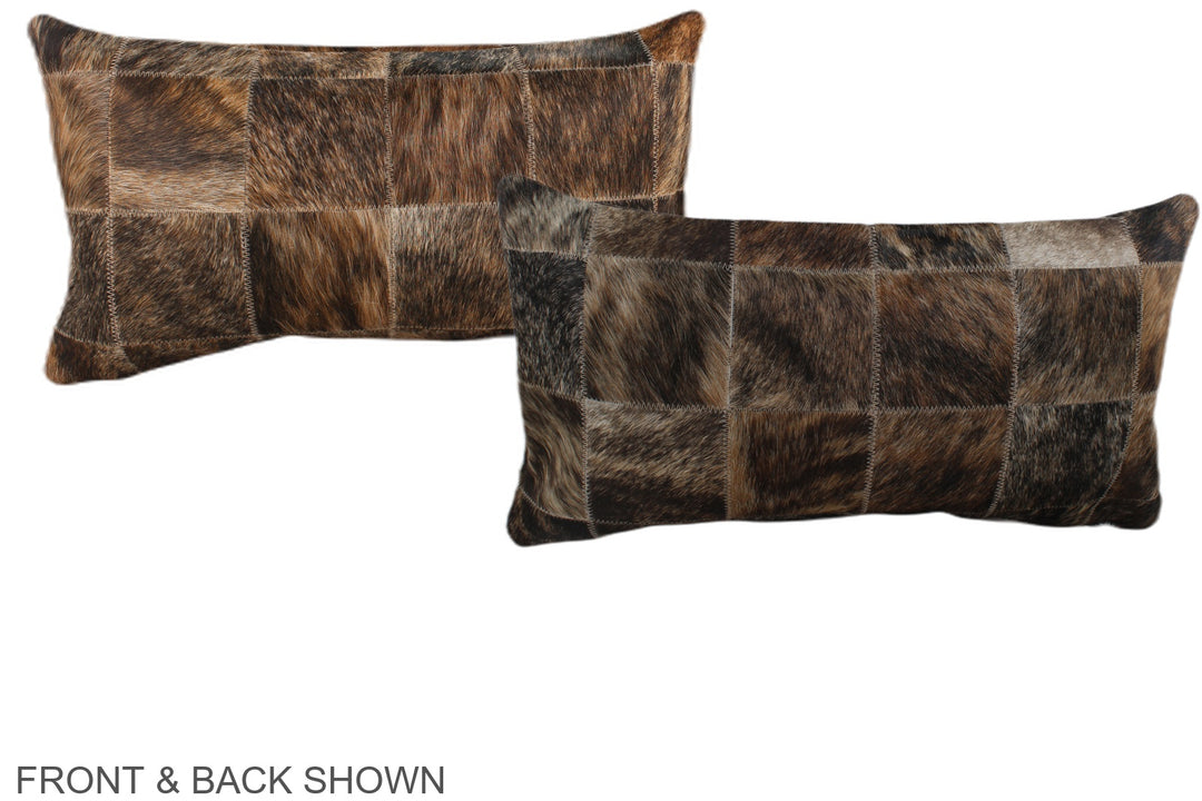 Patchwork 12"x22" Brazilian Cowhide Pillow #A38191 by Hudson Hides