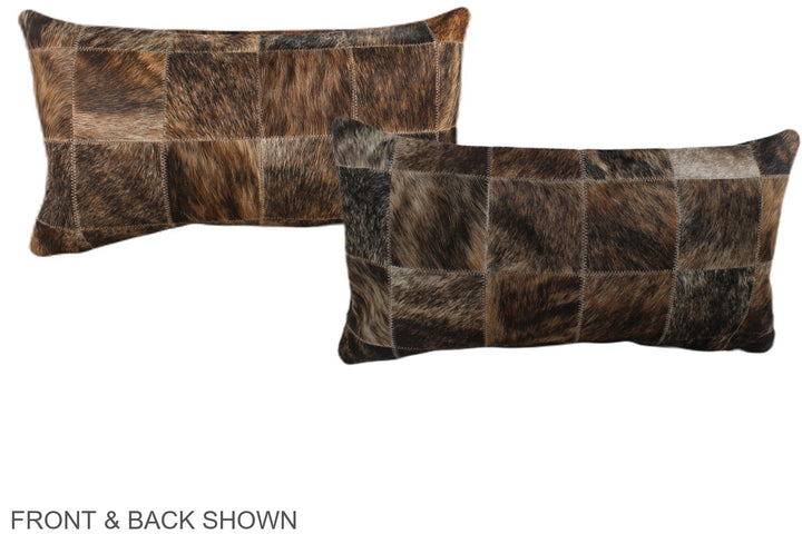 Patchwork 12"x22" Brazilian Cowhide Pillow #A38191 by Hudson Hides