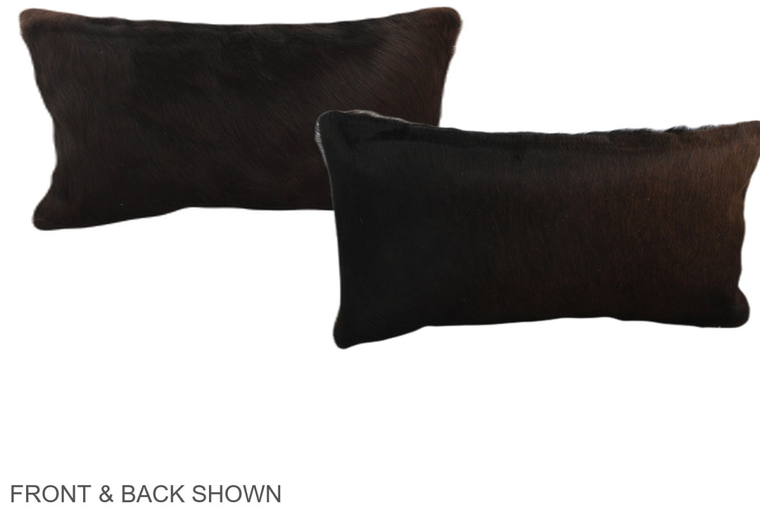 Chocolate 12"x22" Brazilian Cowhide Pillow #A38193 by Hudson Hides
