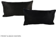Solid Black 12"x22" Brazilian Cowhide Pillow #A38197 by Hudson Hides