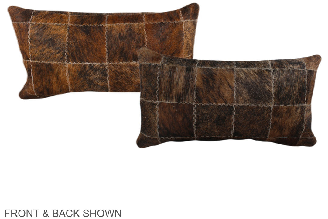 Patchwork 12"x22" Brazilian Cowhide Pillow #A38200 by Hudson Hides