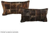Patchwork 12"x22" Brazilian Cowhide Pillow #A38203 by Hudson Hides