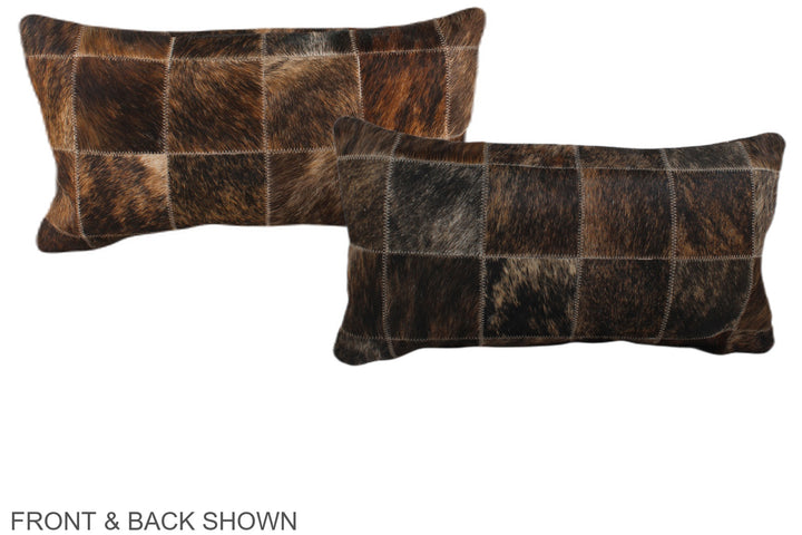 Patchwork 12"x22" Brazilian Cowhide Pillow #A38203 by Hudson Hides