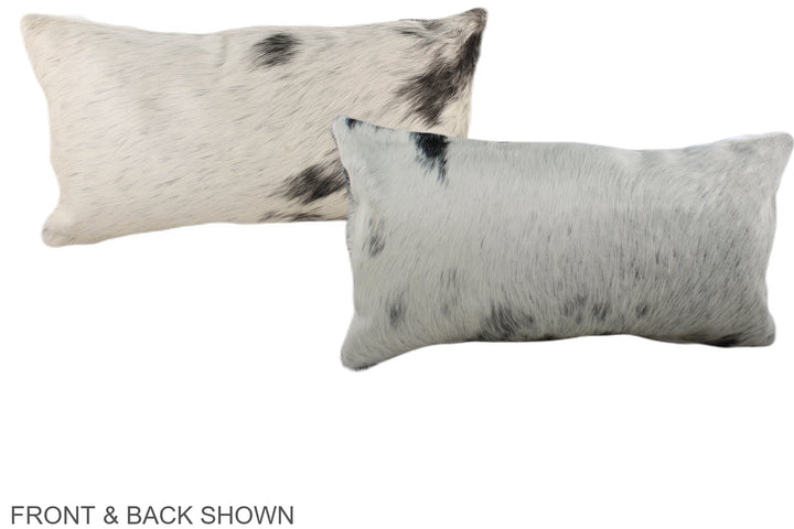 Black and White 12"x22" Brazilian Cowhide Pillow #A38207 by Hudson Hides