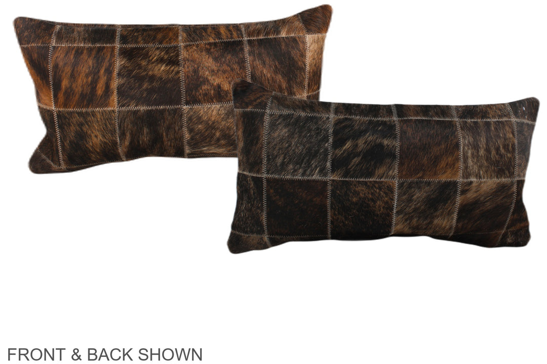 Patchwork 12"x22" Brazilian Cowhide Pillow #A38209 by Hudson Hides