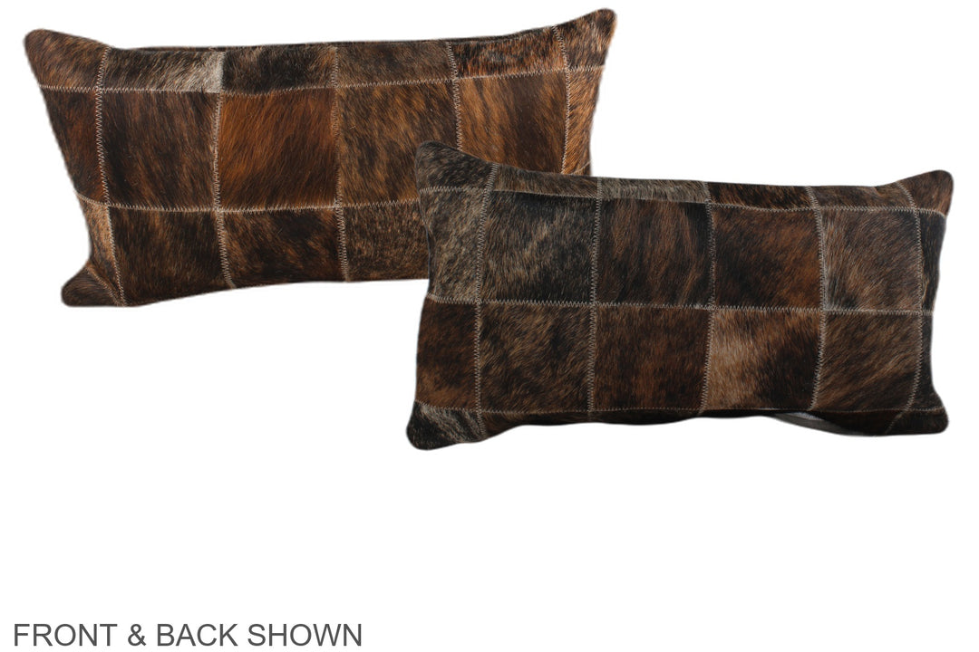 Patchwork 12"x22" Brazilian Cowhide Pillow #A38213 by Hudson Hides
