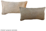 Grey with Beige 12"x22" Brazilian Cowhide Pillow #A38215 by Hudson Hides