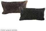 Grey with Beige 12"x22" Brazilian Cowhide Pillow #A38216 by Hudson Hides