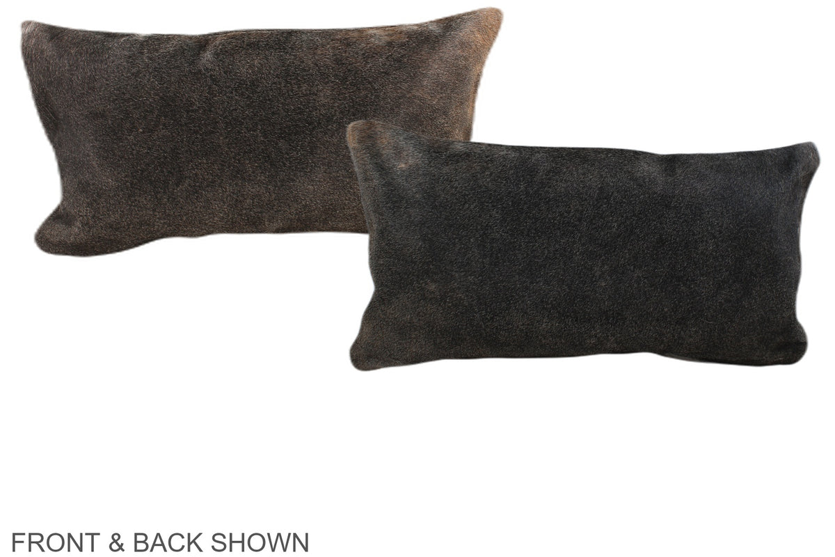 Grey with Beige Cowhide Pillow #A38216