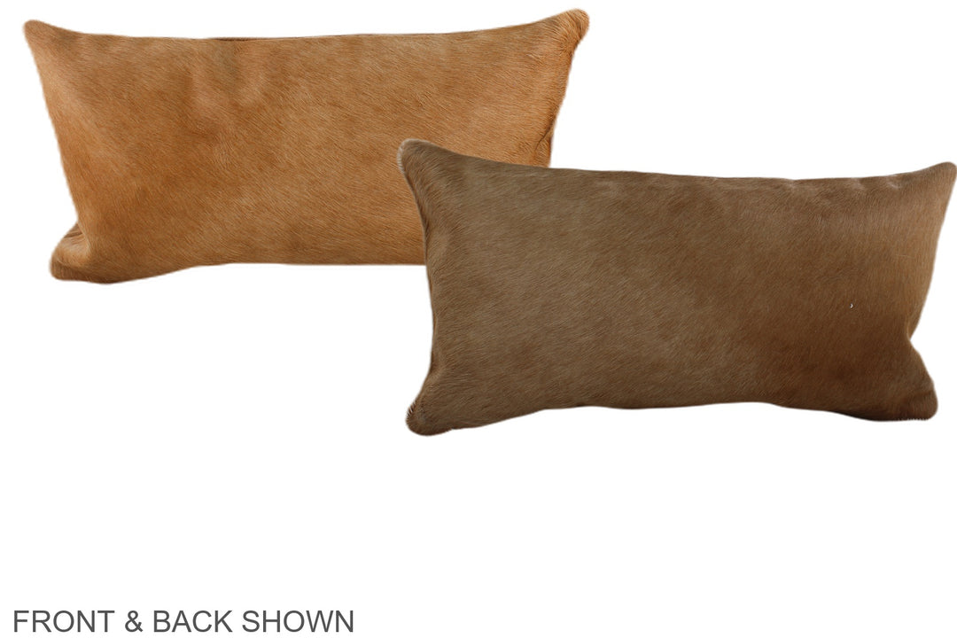 Solid Brown 12"x22" Brazilian Cowhide Pillow #A38228 by Hudson Hides