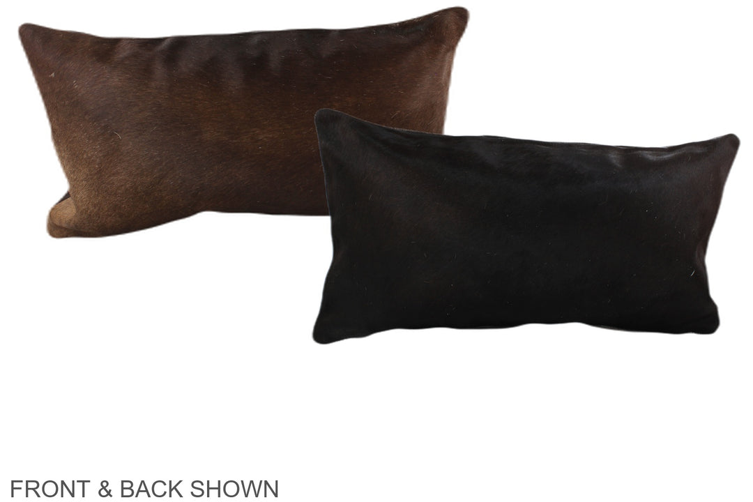Chocolate 12"x22" Brazilian Cowhide Pillow #A38238 by Hudson Hides