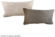 Grey with Beige 12"x22" Brazilian Cowhide Pillow #A38240 by Hudson Hides