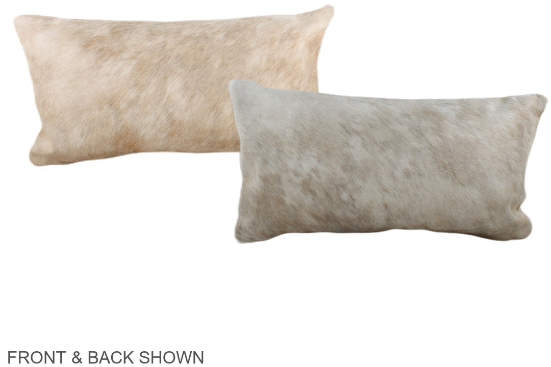 Beige 12"x22" Brazilian Cowhide Pillow #A38242 by Hudson Hides