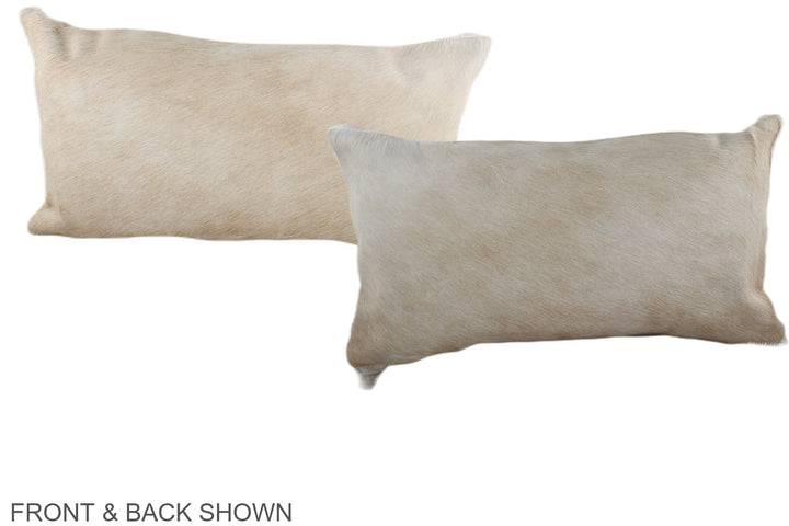 Beige 12"x22" Brazilian Cowhide Pillow #A38244 by Hudson Hides