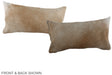 Grey with Beige 12"x22" Brazilian Cowhide Pillow #A38245 by Hudson Hides