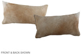 Grey with Beige 12"x22" Brazilian Cowhide Pillow #A38245 by Hudson Hides