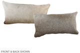Grey with Beige 12"x22" Brazilian Cowhide Pillow #A38248 by Hudson Hides