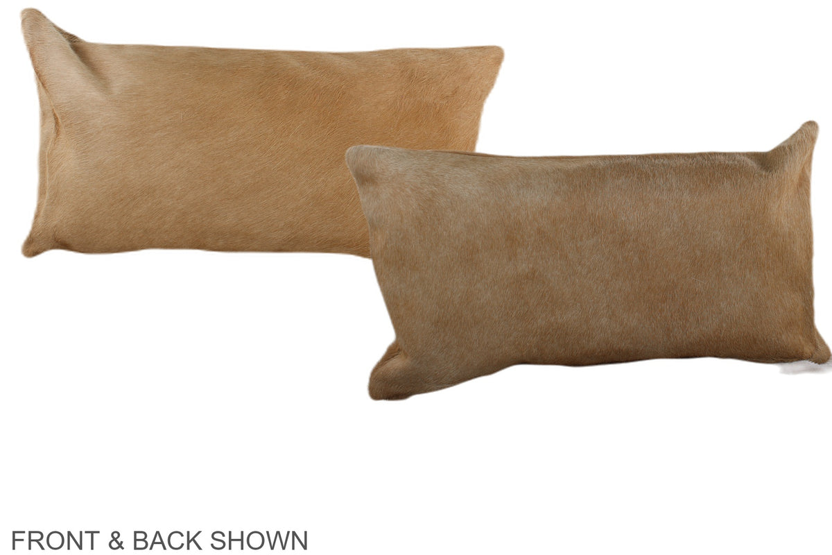 Beige Cowhide Pillow #A38255