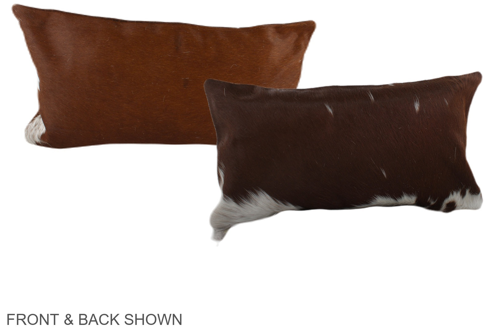 Brown and White Cowhide Pillow #A38256