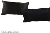 Solid Black 12"x22" Brazilian Cowhide Pillow #A38257 by Hudson Hides