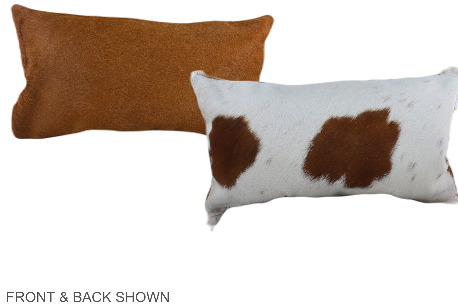 Brown and White Cowhide Pillow #A38259