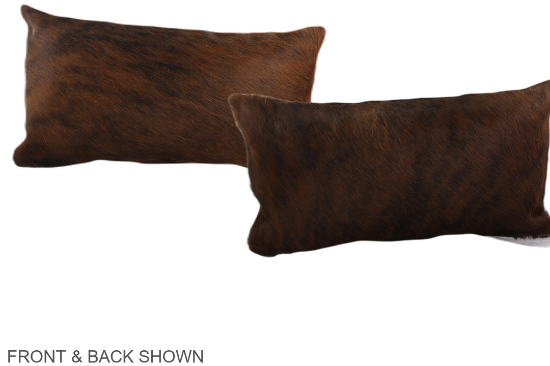 Dark Brindle 12"x22" Brazilian Cowhide Pillow #A38267 by Hudson Hides