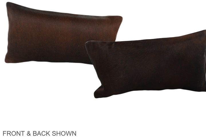 Chocolate 12"x22" Brazilian Cowhide Pillow #A38270 by Hudson Hides