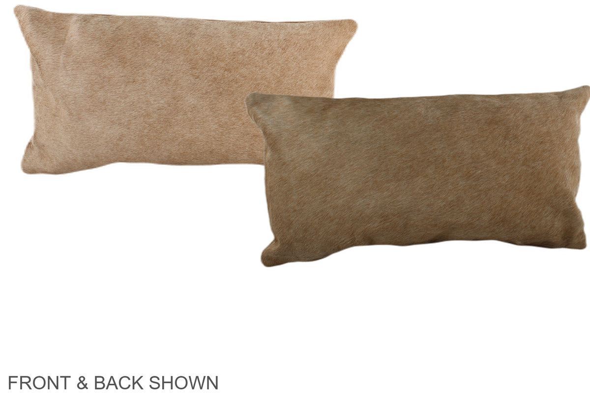 Beige Cowhide Pillow #A38278