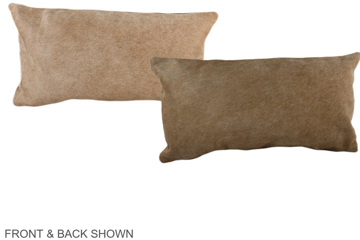 Beige 12"x22" Brazilian Cowhide Pillow #A38278 by Hudson Hides