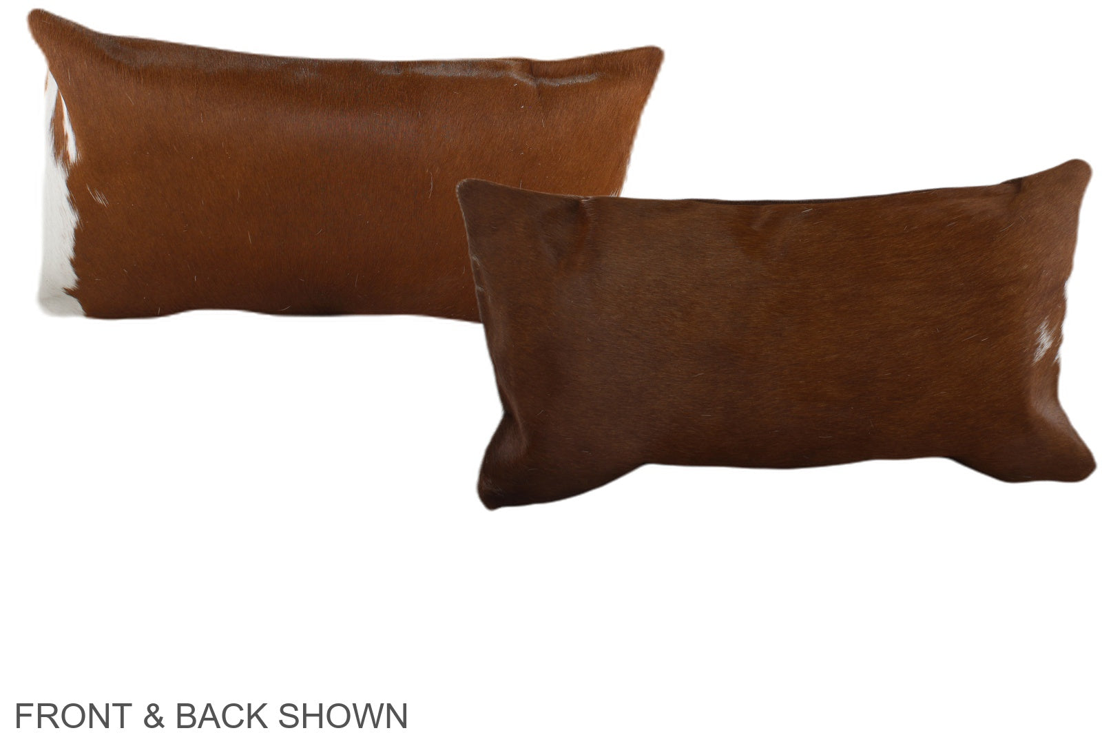 Brown and White Cowhide Pillow #A38285