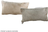 Champagne 12"x22" Brazilian Cowhide Pillow #A38291 by Hudson Hides