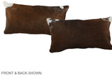 Chocolate 12"x22" Brazilian Cowhide Pillow #A38296 by Hudson Hides