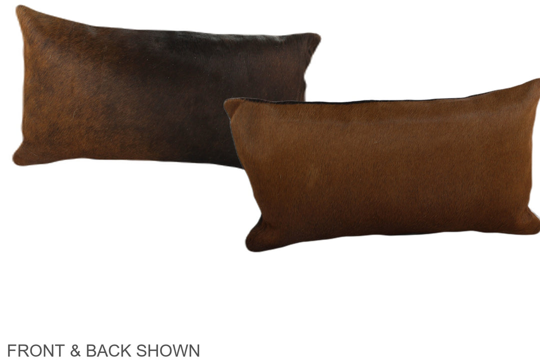 Chocolate 12"x22" Brazilian Cowhide Pillow #A38297 by Hudson Hides
