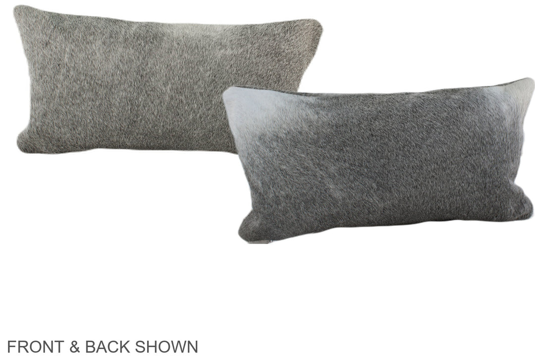 Grey 12"x22" Brazilian Cowhide Pillow #A38298 by Hudson Hides