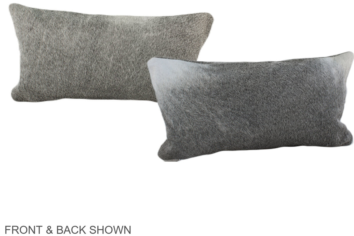 Grey Cowhide Pillow #A38298