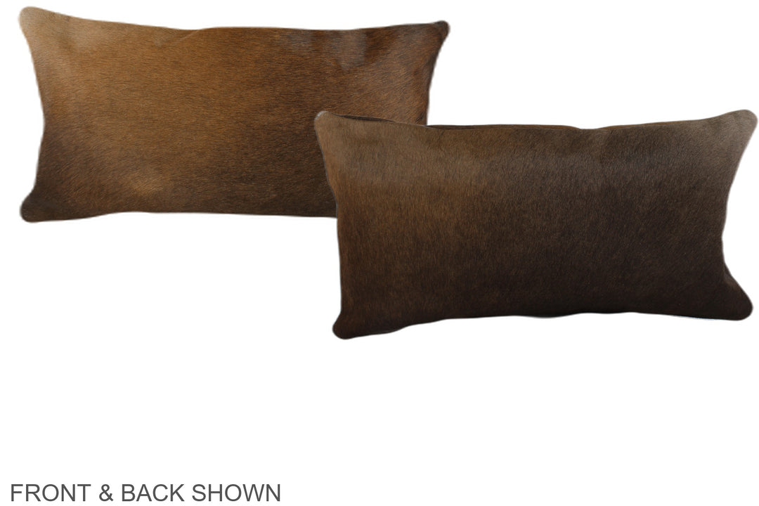 Chocolate 12"x22" Brazilian Cowhide Pillow #A38299 by Hudson Hides