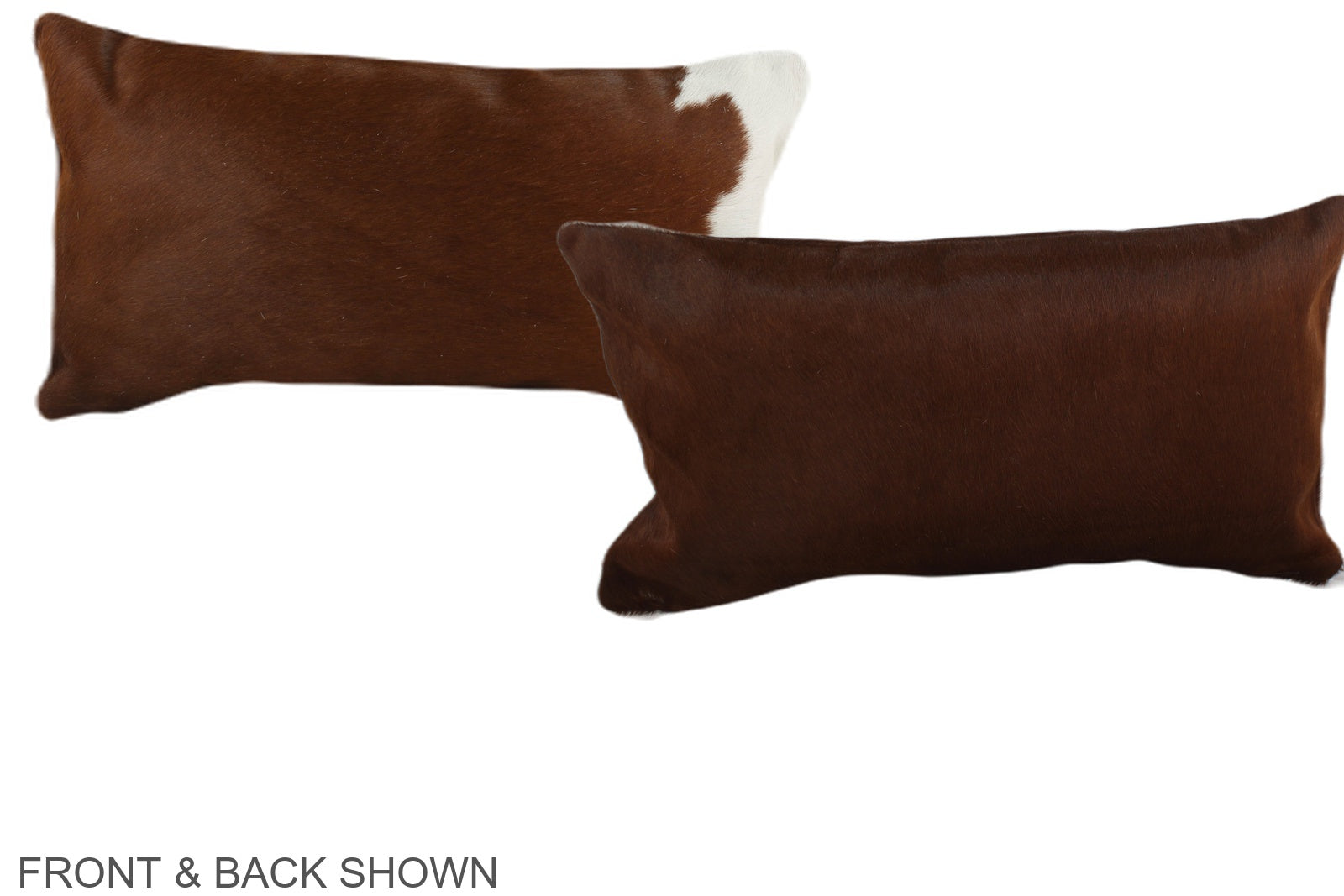 Brown and White Cowhide Pillow #A38304