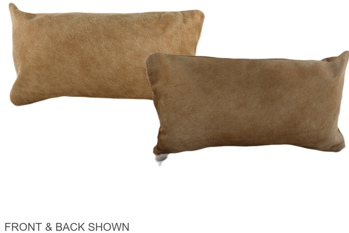 Beige 12"x22" Brazilian Cowhide Pillow #A38305 by Hudson Hides