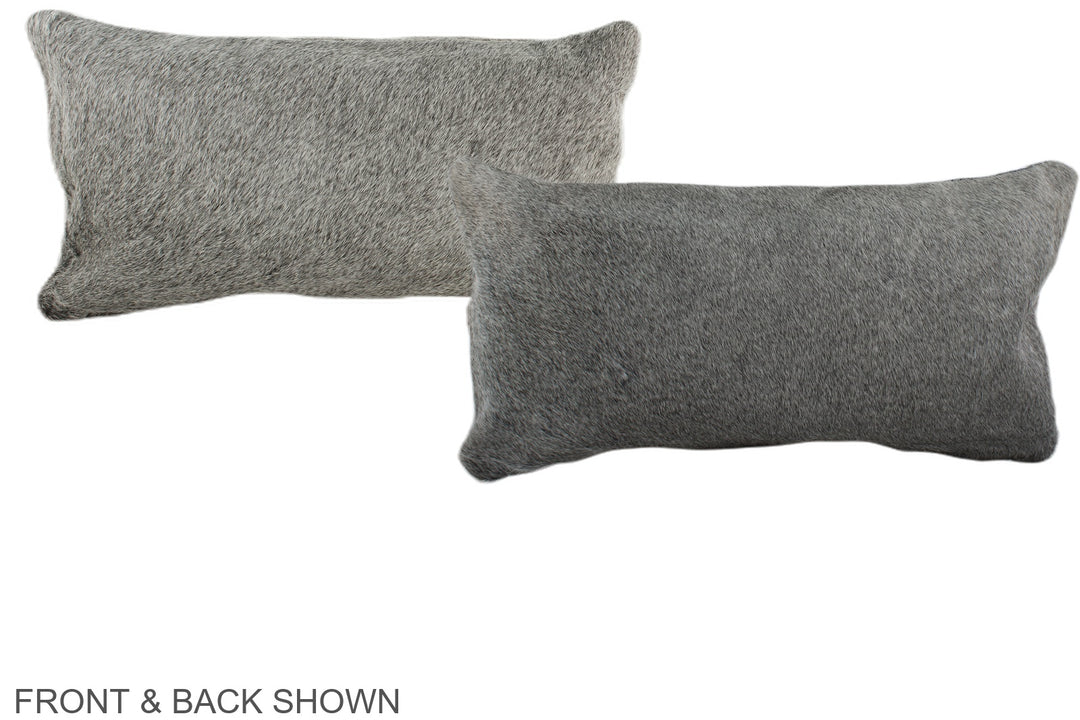 Grey 12"x22" Brazilian Cowhide Pillow #A38306 by Hudson Hides