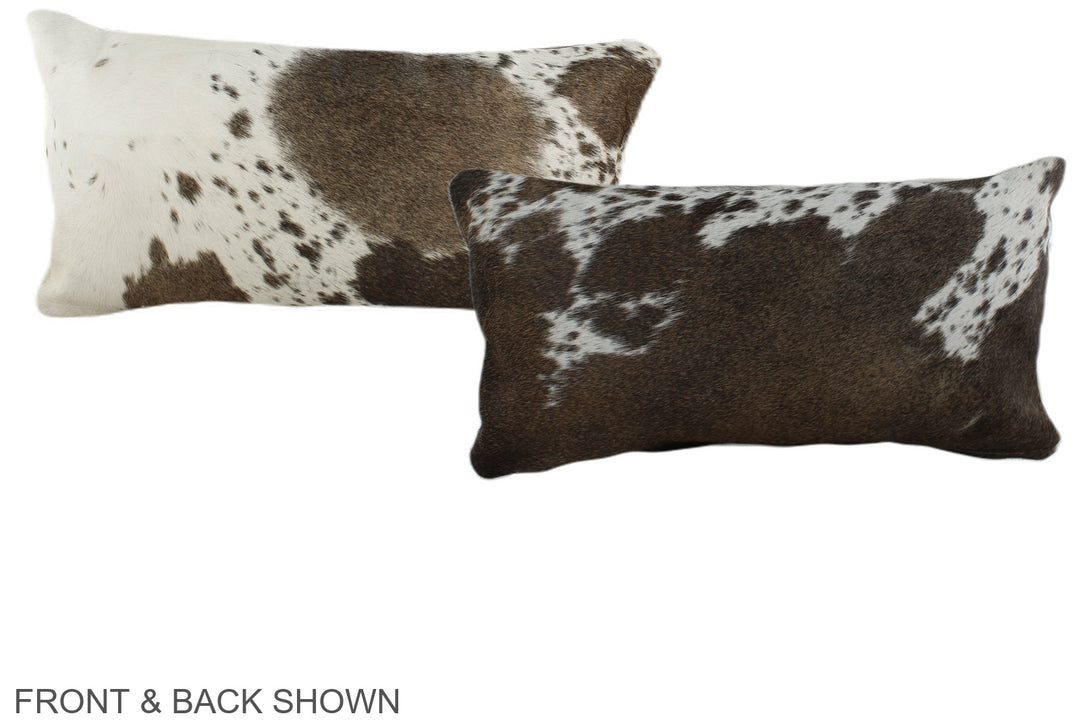 Grey with White 12"x22" Brazilian Cowhide Pillow #A38311 by Hudson Hid