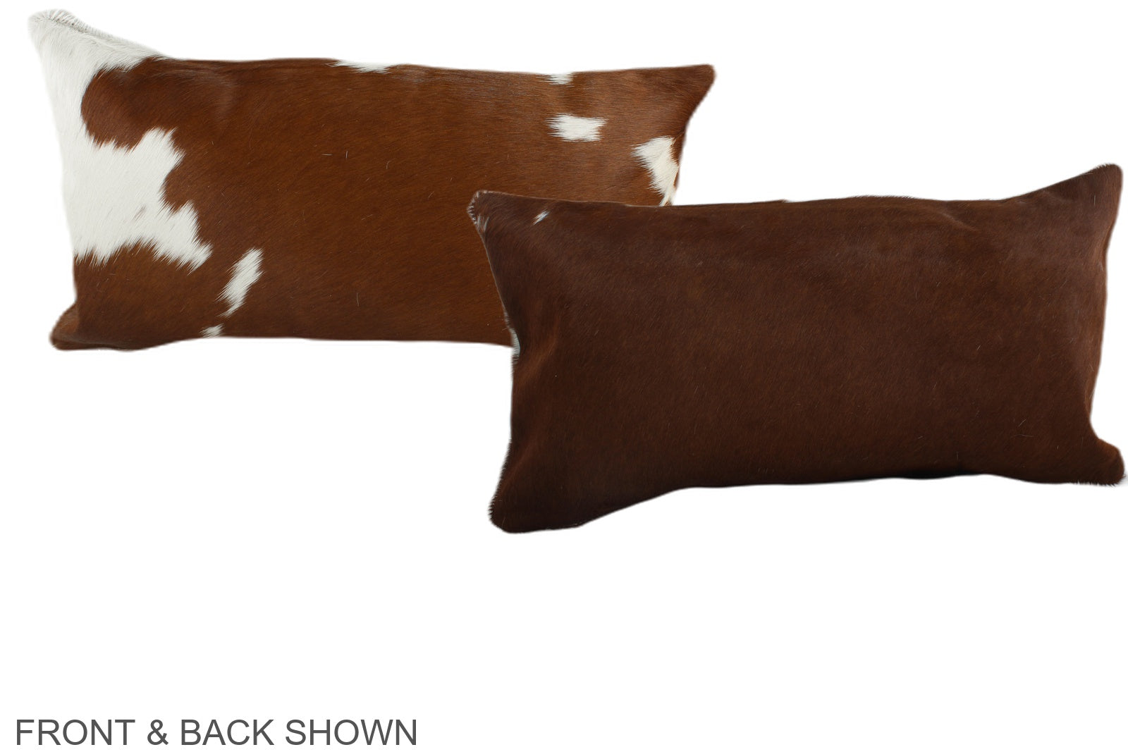 Brown and White Cowhide Pillow #A38316