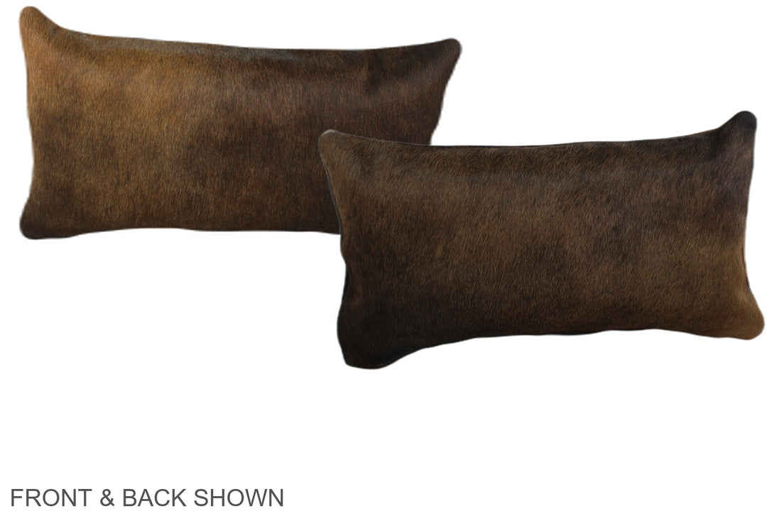 Chocolate 12"x22" Brazilian Cowhide Pillow #A38318 by Hudson Hides