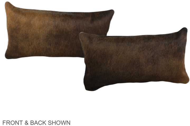 Chocolate 12"x22" Brazilian Cowhide Pillow #A38318 by Hudson Hides